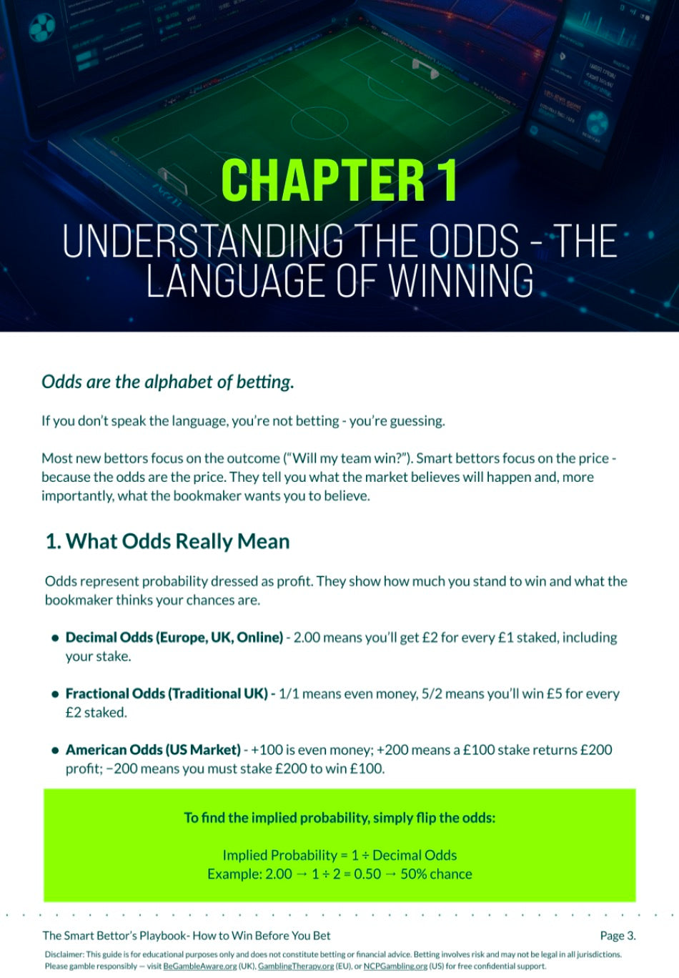 The Smart Bettor’s Playbook: How to Win Before You Bet | Ebook